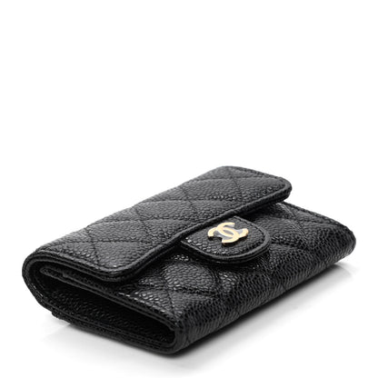 Chanel Caviar Quilted Flap Card Holder Wallet Black 3 of 4