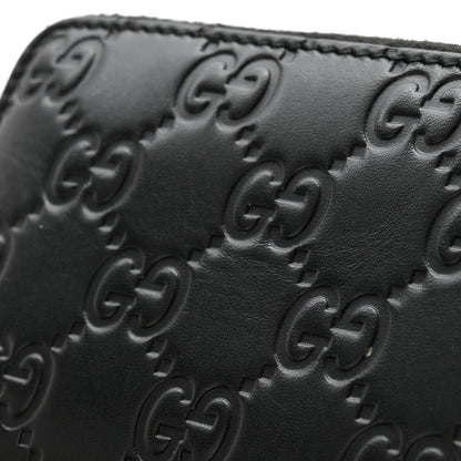 Gucci Guccissima Zip Around Coin Purse Wallet Black 9 of 10