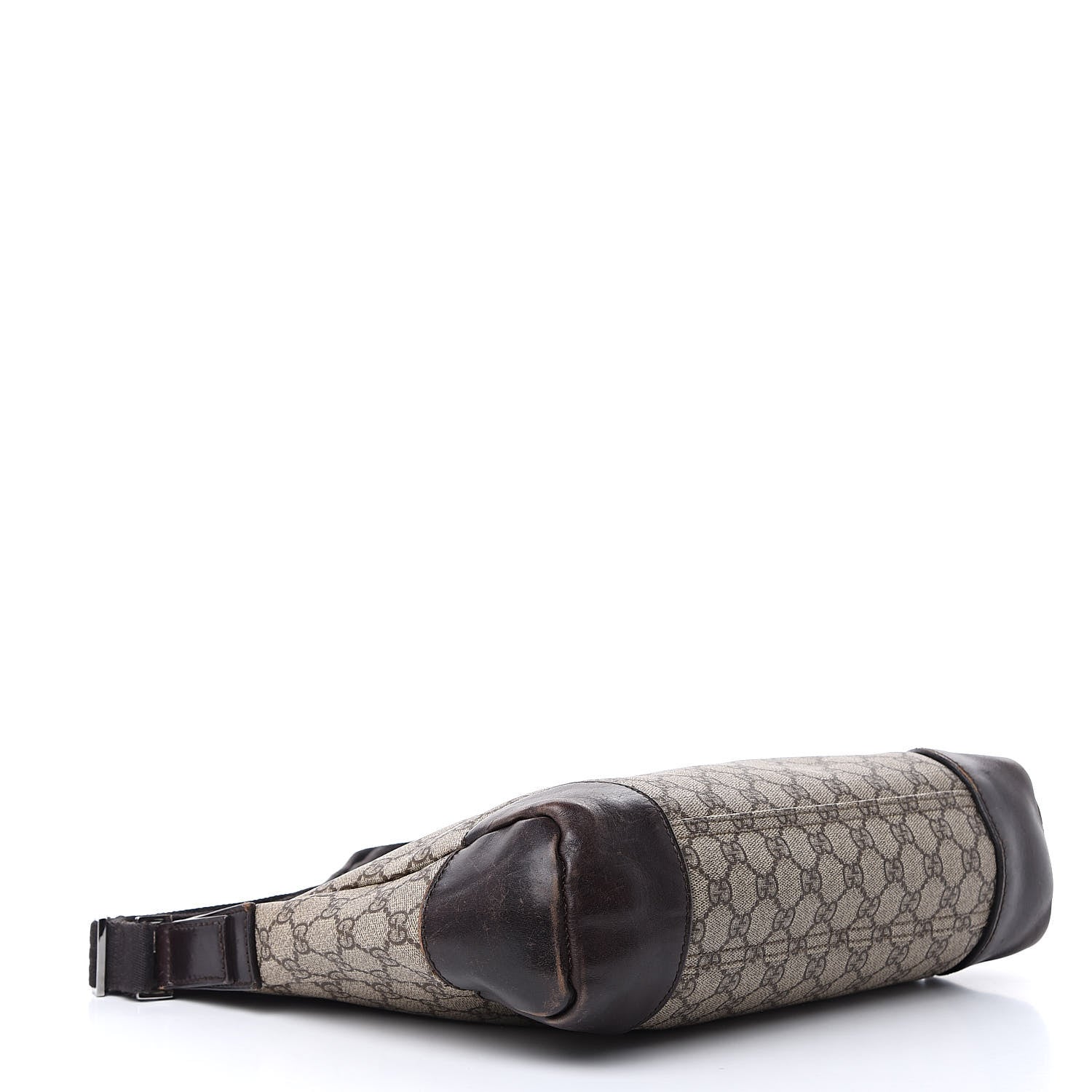 Gucci Denim Monogram Flat Messenger Bag Black 4 of 16