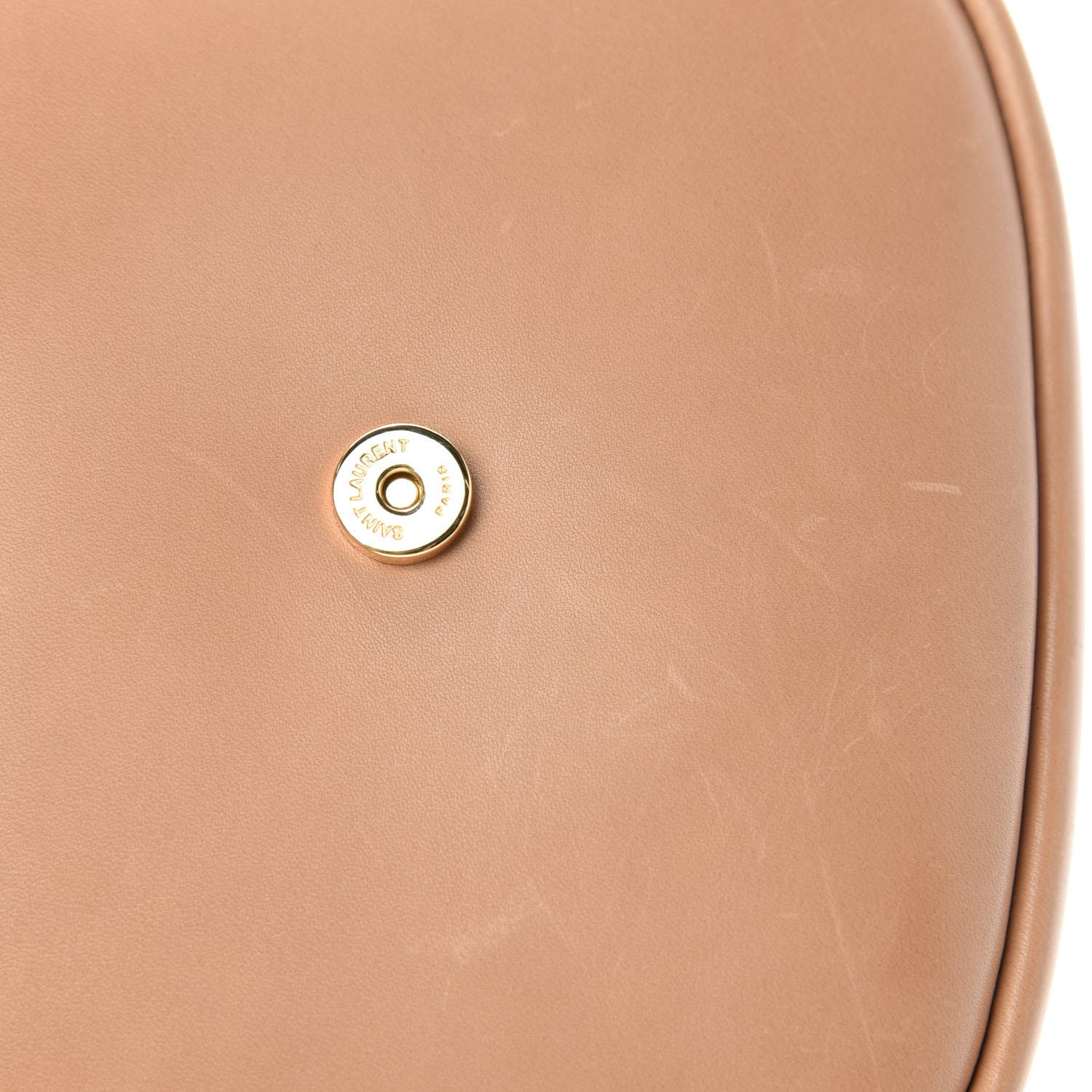 Saint Laurent Smooth Calfskin Cotton Canvas Small Kaia Satchel Natural Beige 9 of 13
