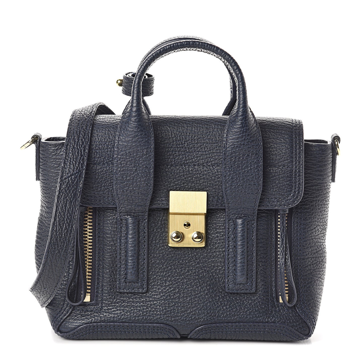 3.1 Textured Calfskin Mini Pashli Satchel Ink