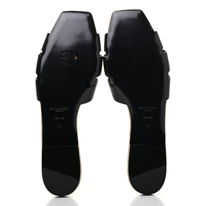 Saint Laurent Calfskin Nu Pied 05 Slide Sandals 41 Black 5 of 9