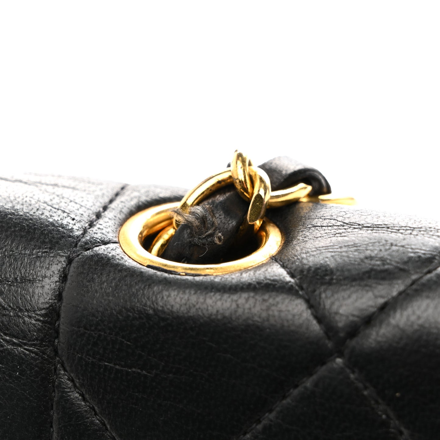 Lambskin Quilted Medium Single Flap Black