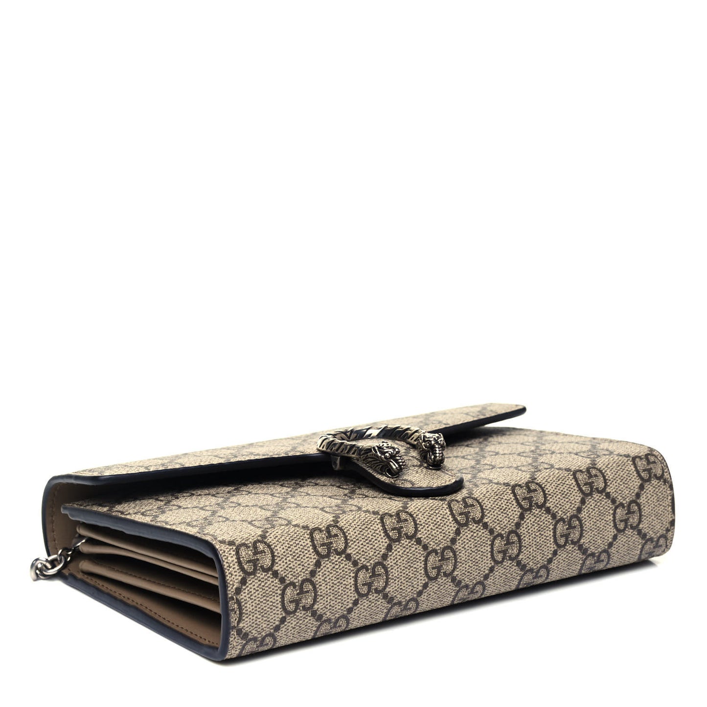 GG Supreme Monogram Mini Dionysus Chain Wallet Beige Taupe