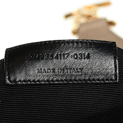 Saint Laurent Grain De Poudre Matelasse Chevron Monogram Shopping Bag Dark Beige 7 of 9