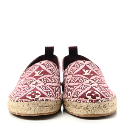 Louis Vuitton Jacquard Since 1854 Starboard Espadrille Flats 37.5 Bordeaux 2 of 9