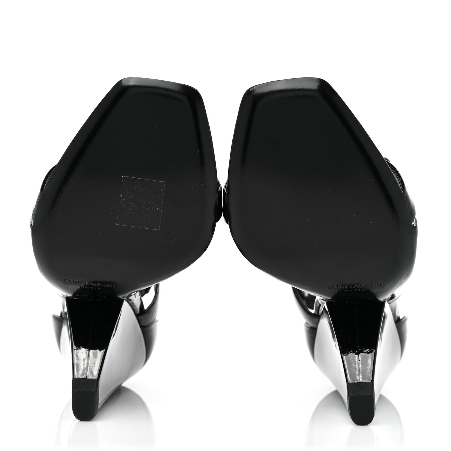 Saint Laurent Patent Niki Crossed 105 Sandal 37.5 Black 5 of 10
