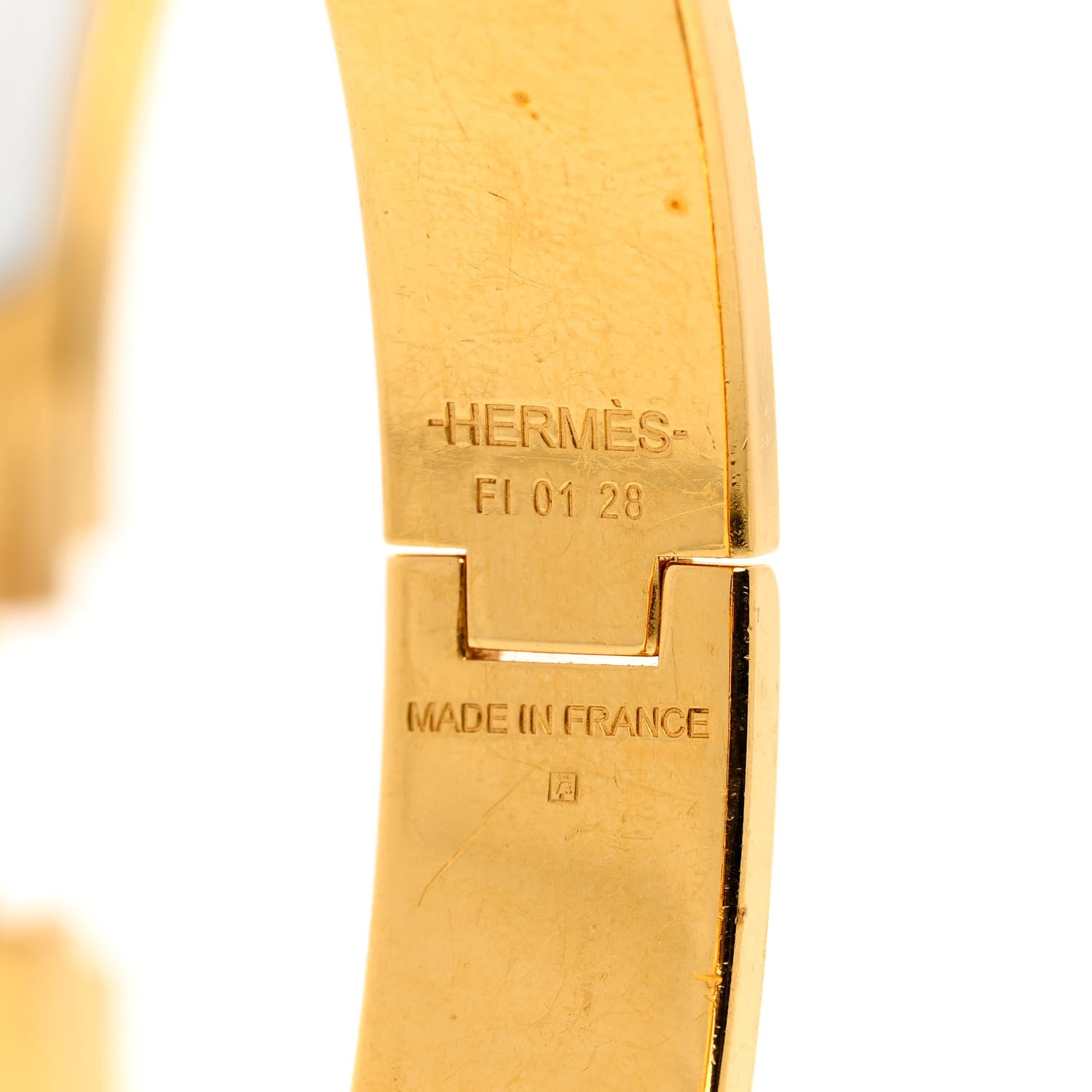 Hermes Enamel Narrow Clic Clac H Bracelet GM White 4 of 4
