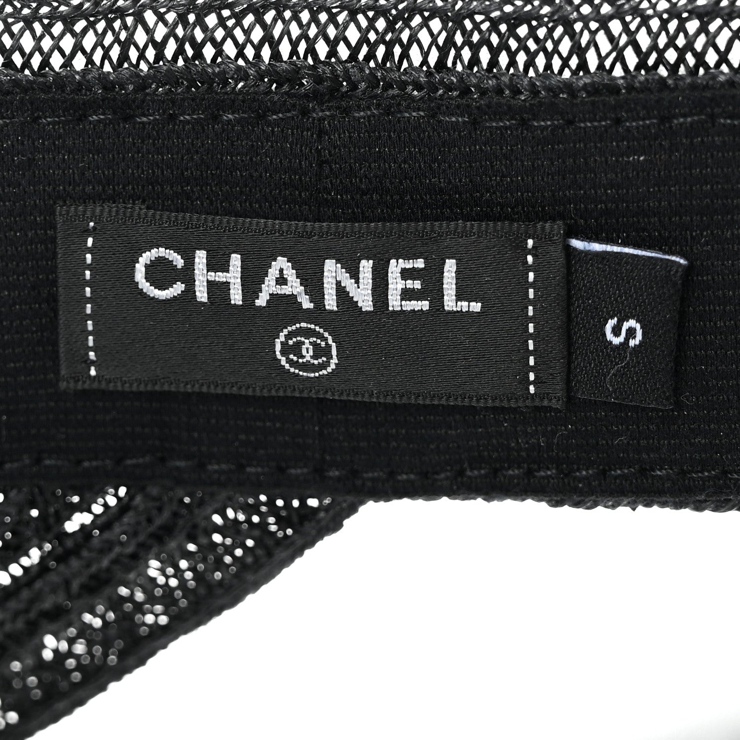 Chanel Abaca Cotton Ribbon Visor S Black 8 of 8