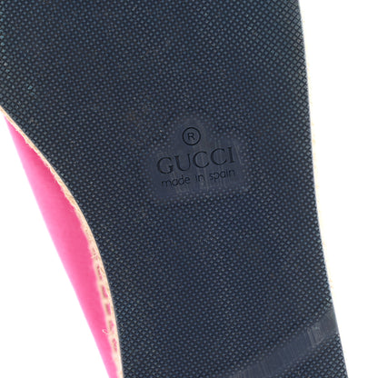 Gucci Canvas Logo Lace-Up Platform Espadrilles 37.5 Pink 7 of 10