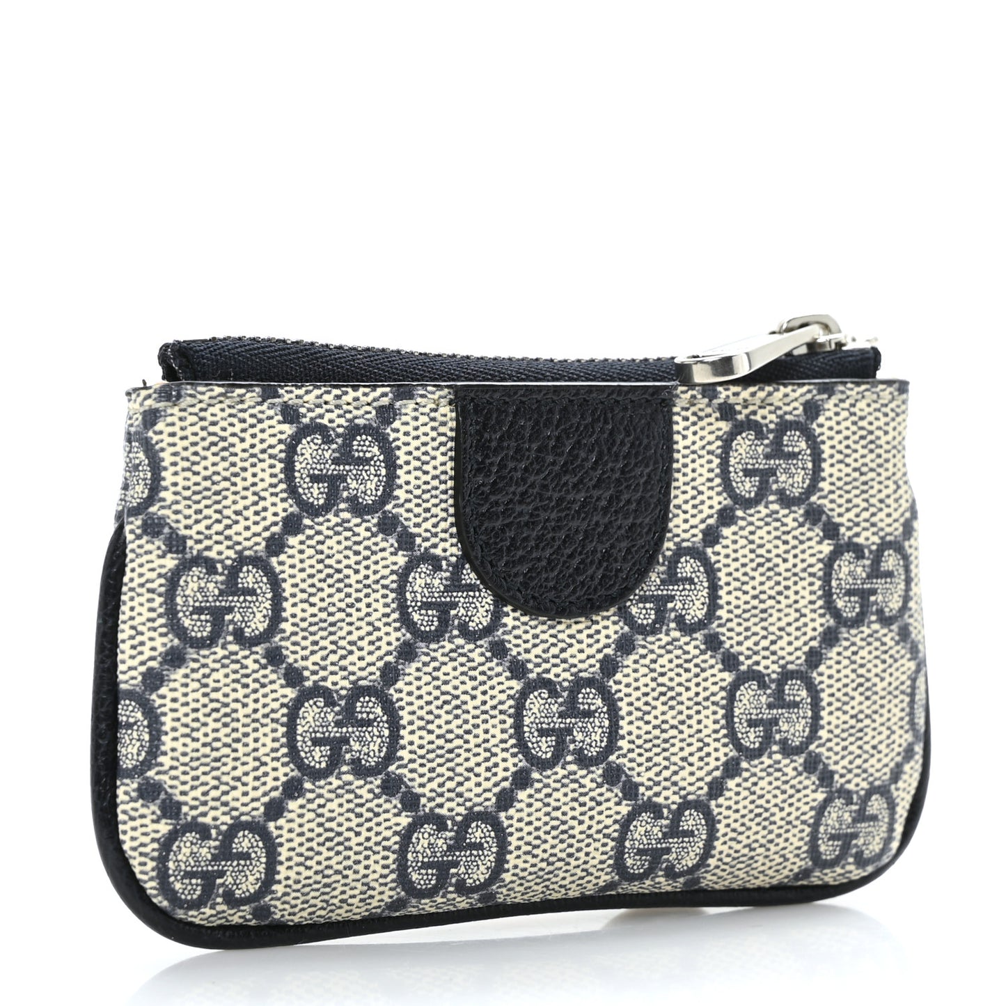 GG Supreme Monogram Web Ophidia Key Case Beige Blue