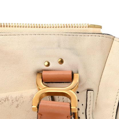 Chloe Calfskin Perforated Medium Marcie Animation Satchel Porcelain 17 of 17