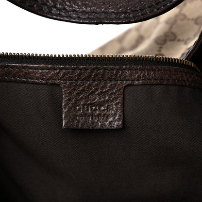 Gucci Monogram Large Jockey Hobo Dark Brown 6 of 18