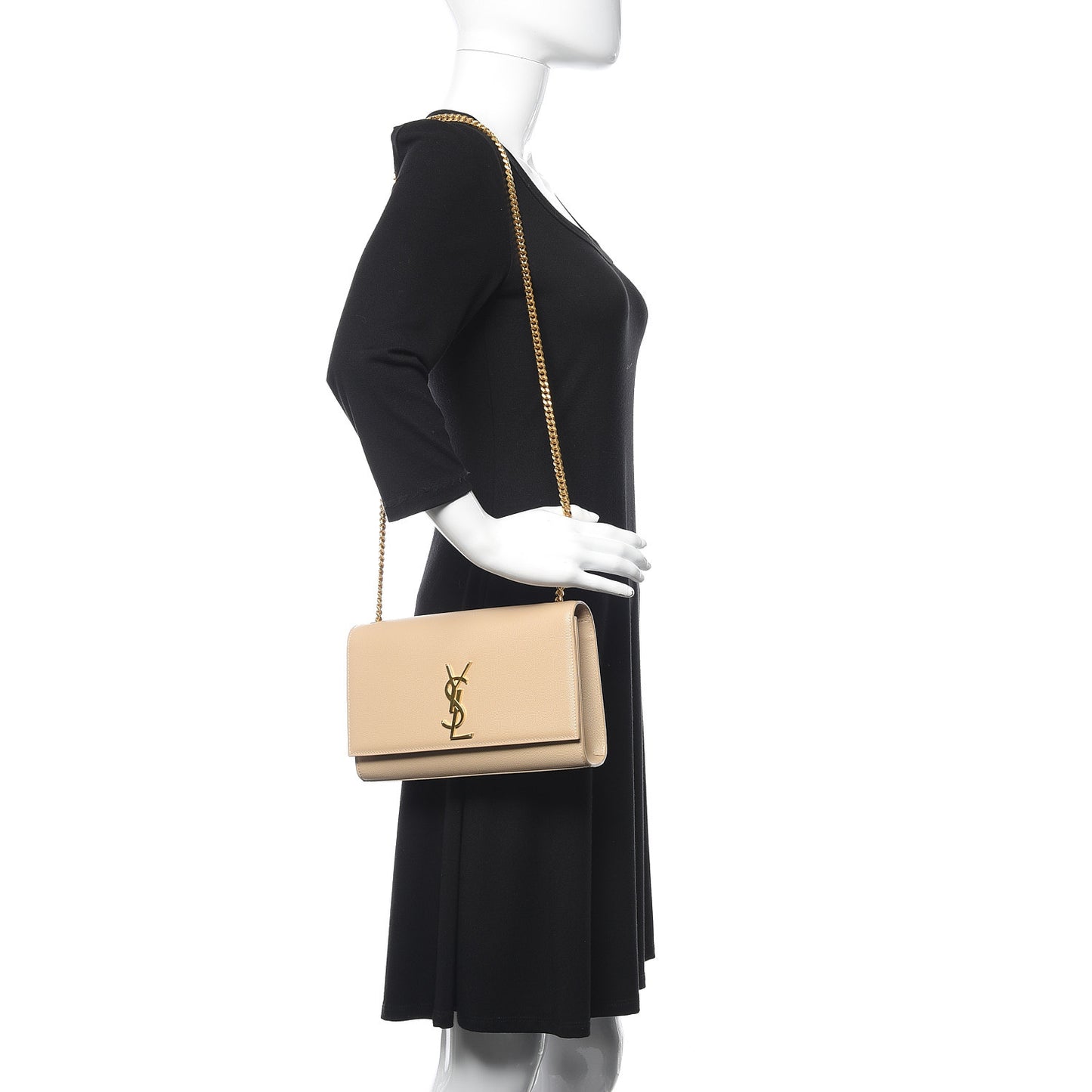 Grain De Poudre Medium Monogram Kate Satchel Nude Powder