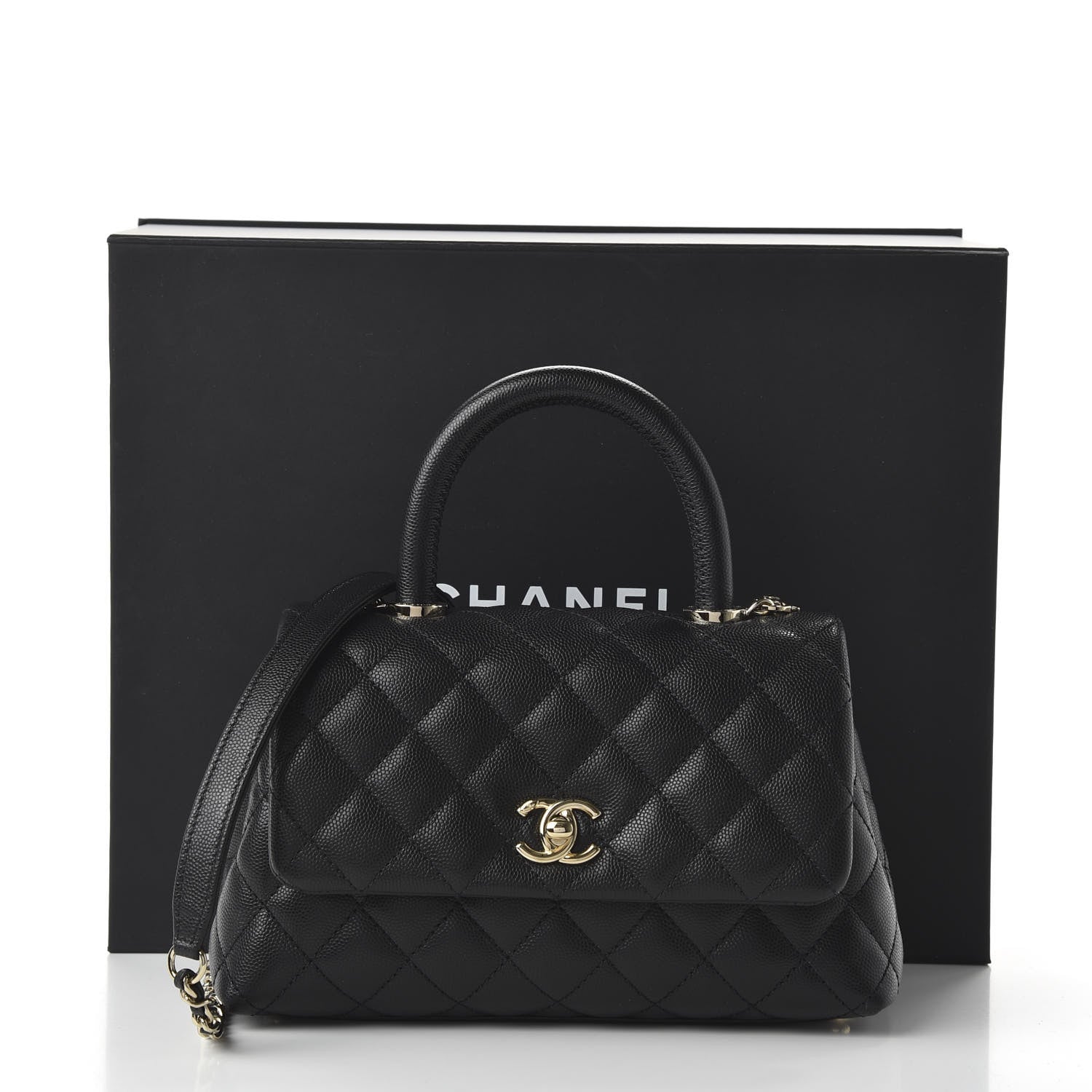 Chanel Caviar Quilted Mini Coco Handle Flap Black 11 of 11