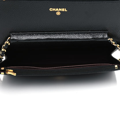 Chanel Caviar Quilted Wallet On Chain WOC Black 4 of 4