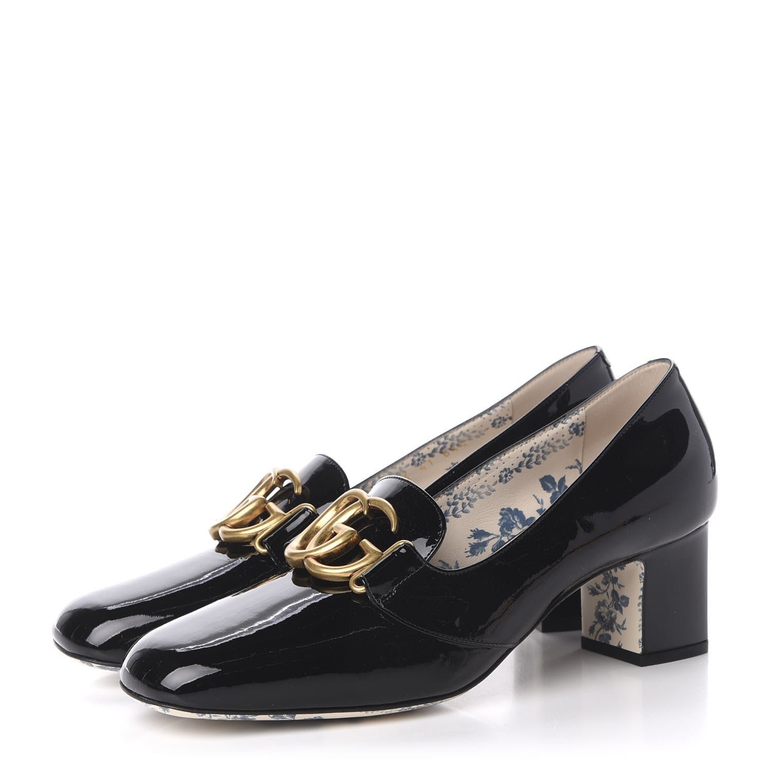 Gucci Vernice GG Victoire 55mm Loafer Pumps 41 Black 3 of 9
