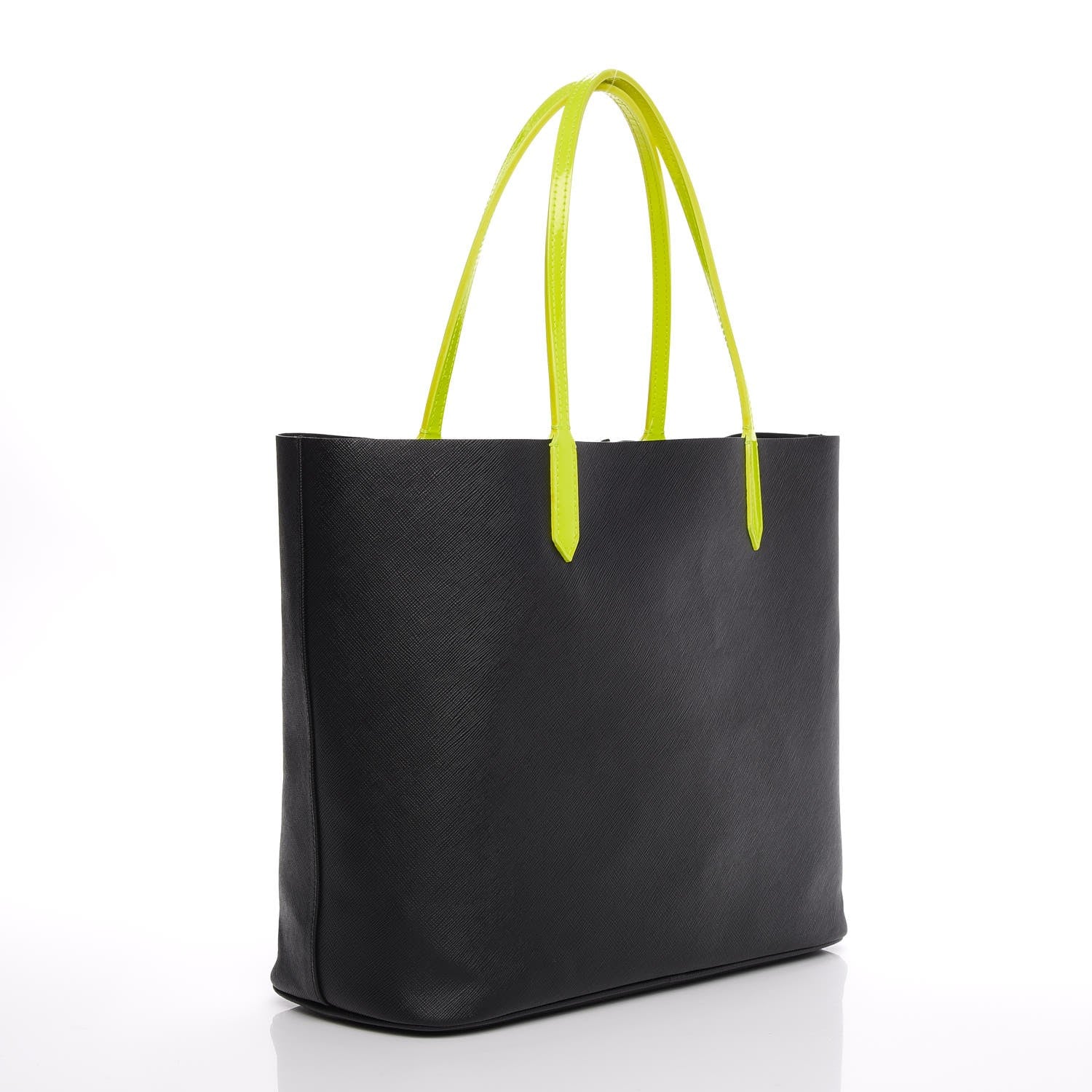Givenchy Calfskin Small Antigona Tote Black Neon Yellow 4 of 10