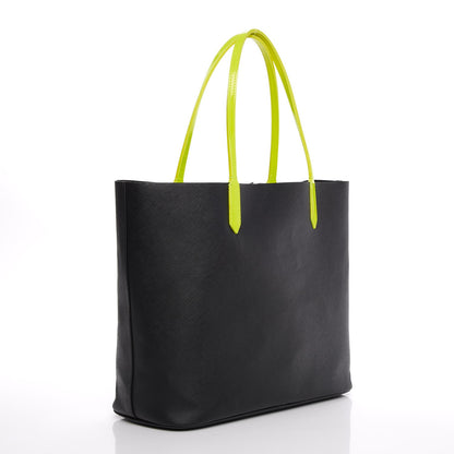 Givenchy Calfskin Small Antigona Tote Black Neon Yellow 4 of 10