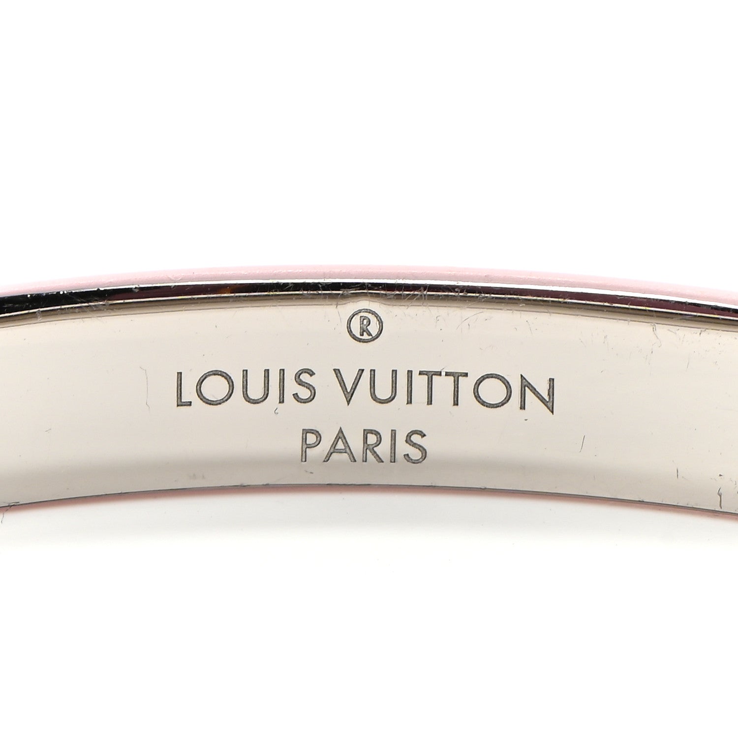 Louis Vuitton Monogram Nanogram Cuff S Pink Silver 4 of 5