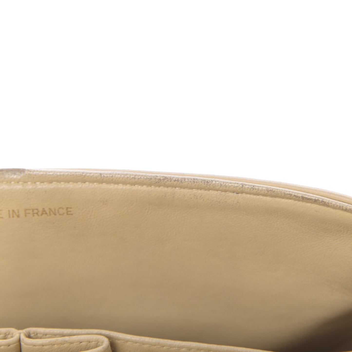 Lambskin Quilted Small Double Flap Beige