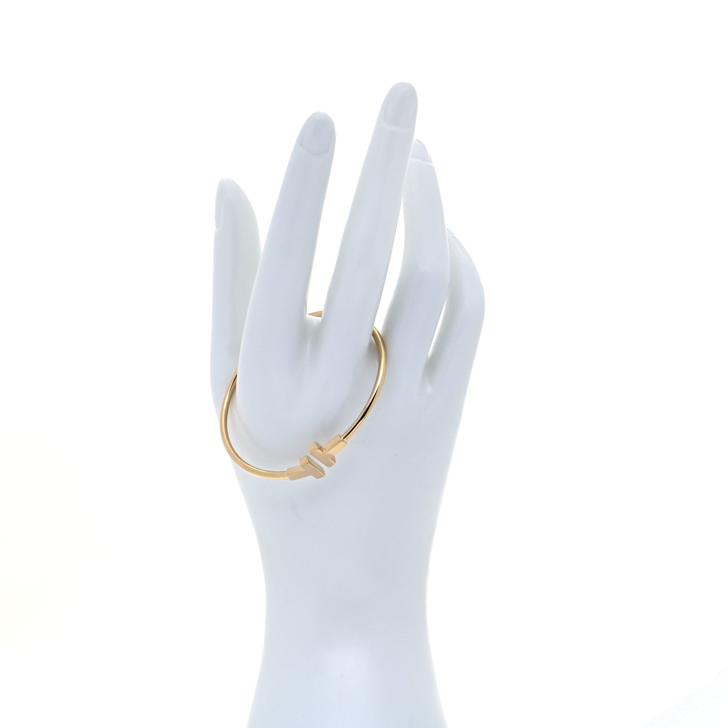 Tiffany 18K Yellow Gold T Wire Bracelet 2 of 6