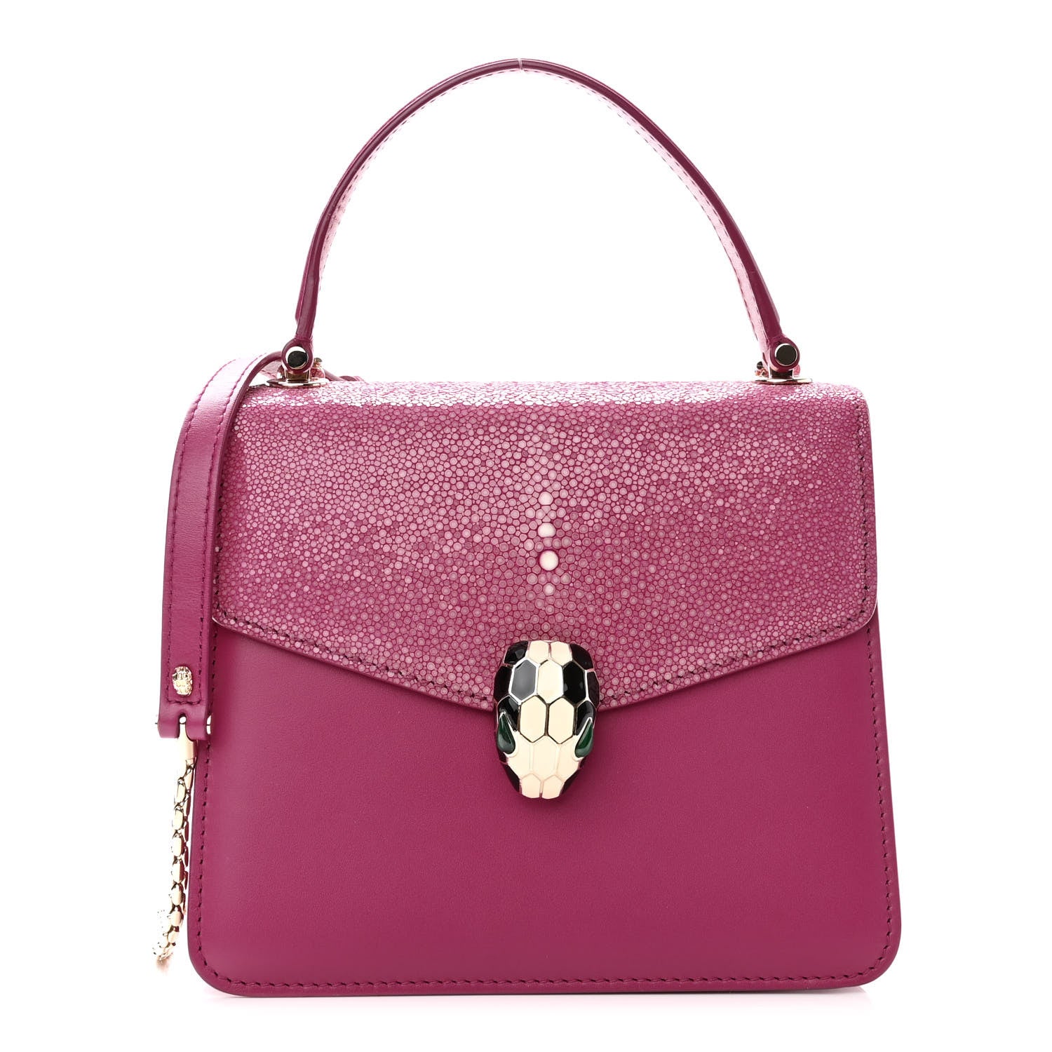 Bulgari Calfskin Galuchat Serpenti Forever Crossbody Pink 1 of 10
