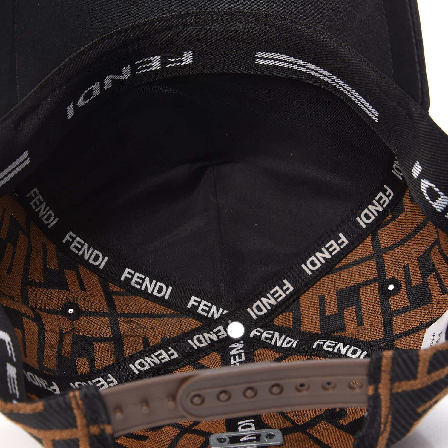 Fendi Canvas FF Baseball Hat Tobacco Black 7 of 8