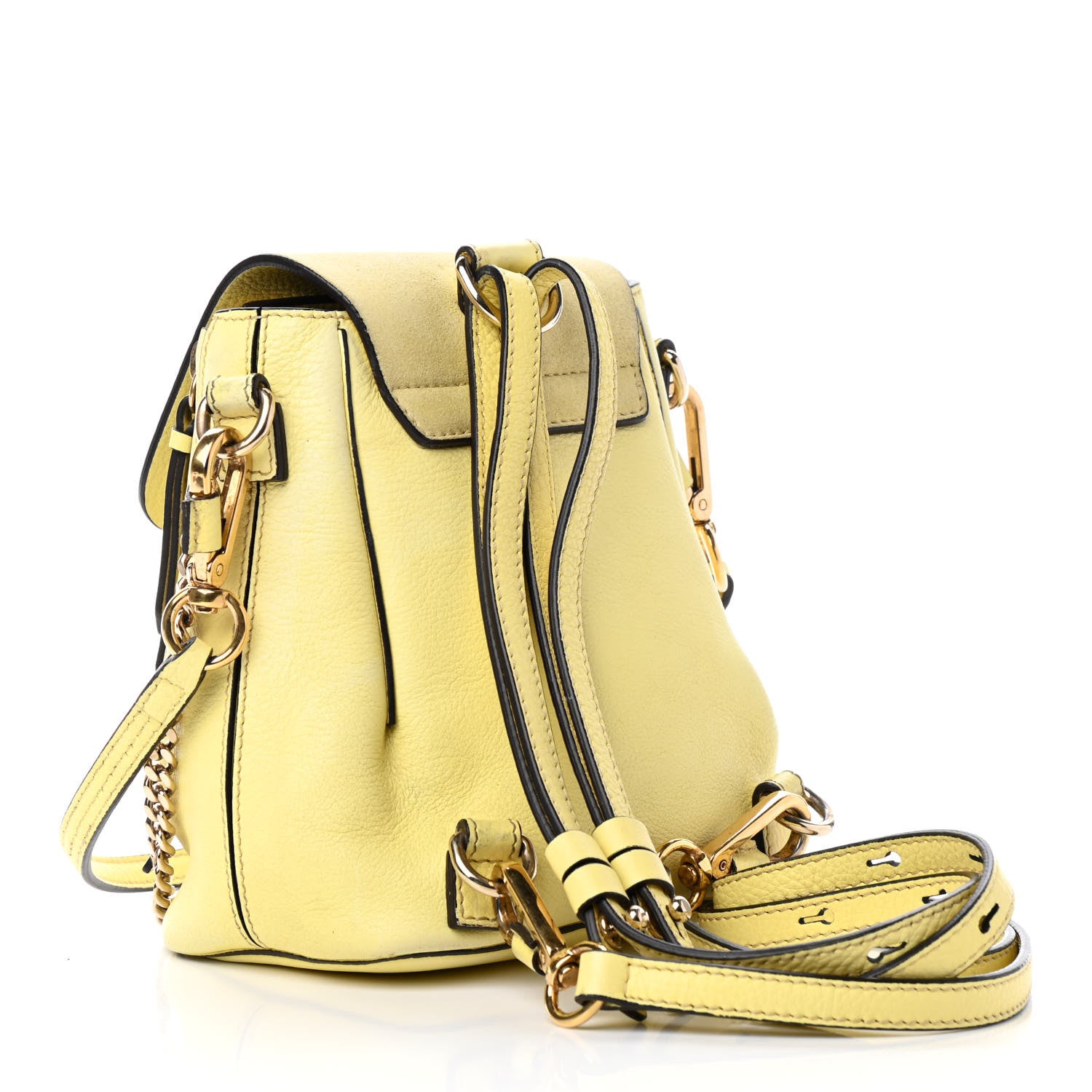 Chloe Suede Calfskin Mini Faye Backpack Lemonade 2 of 7