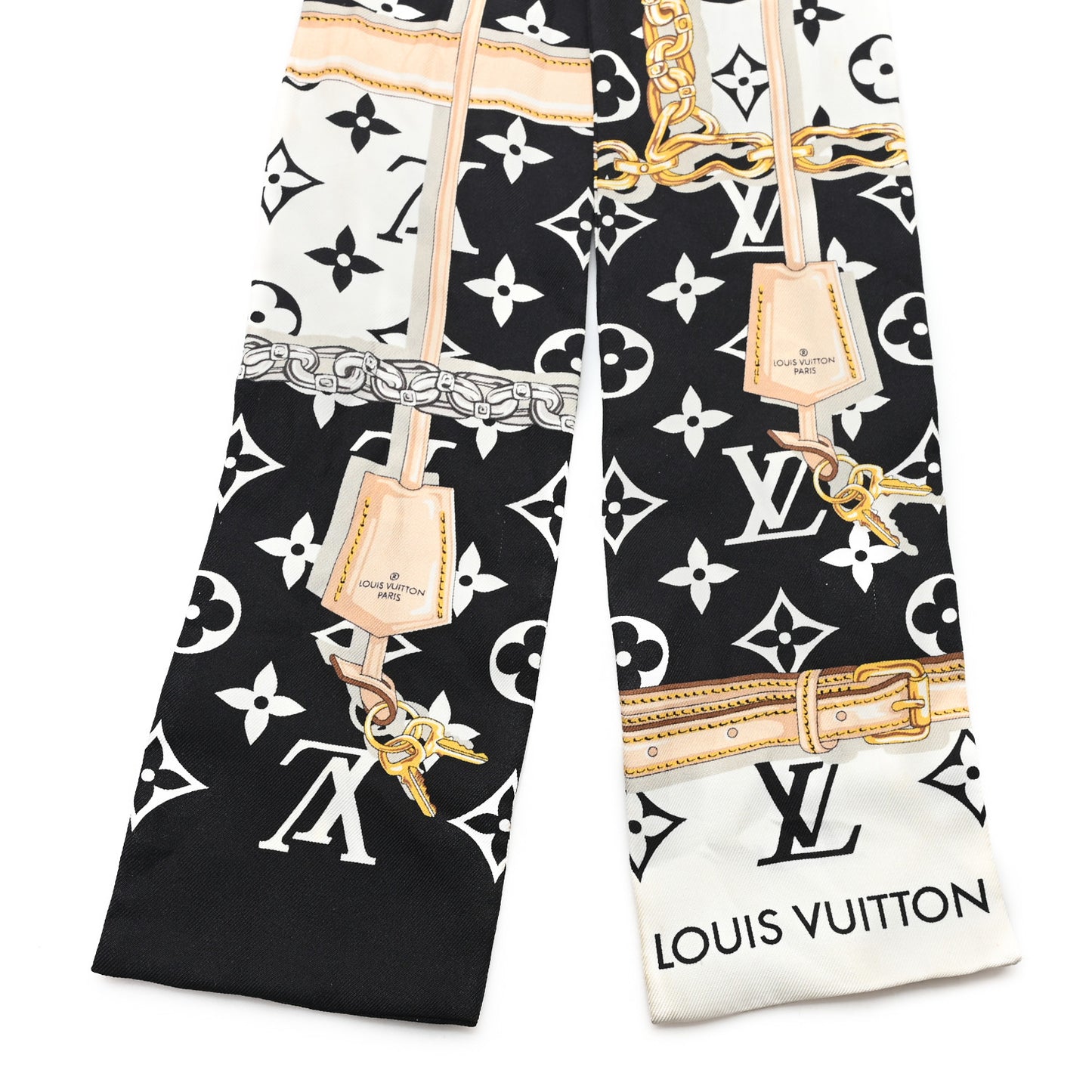 Silk Monogram Confidential Bandeau Black