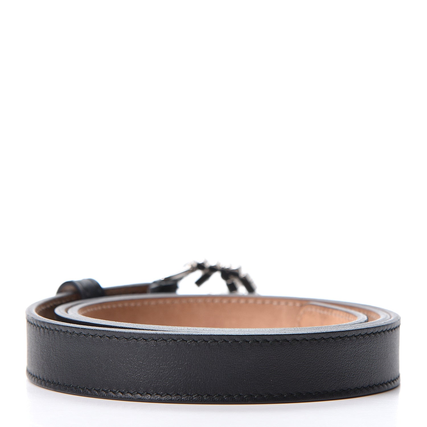 Gucci Calfskin Crystal Interlocking G Belt 80 32 Black 2 of 4