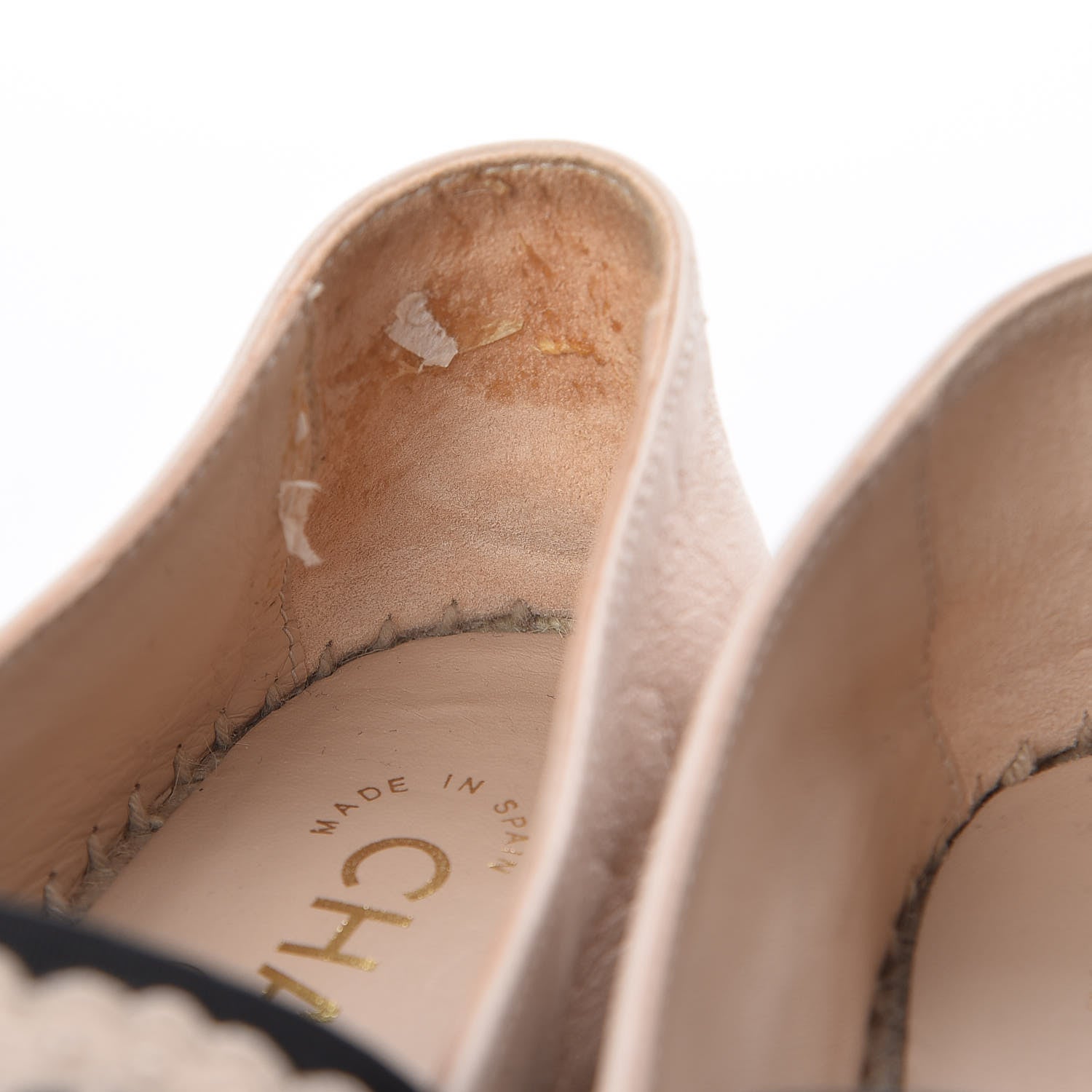 Chanel Lambskin CC Espadrilles 36 Beige Black 11 of 12