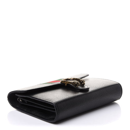Gucci Calfskin Web Mini Dionysus Chain Wallet Black 4 of 11