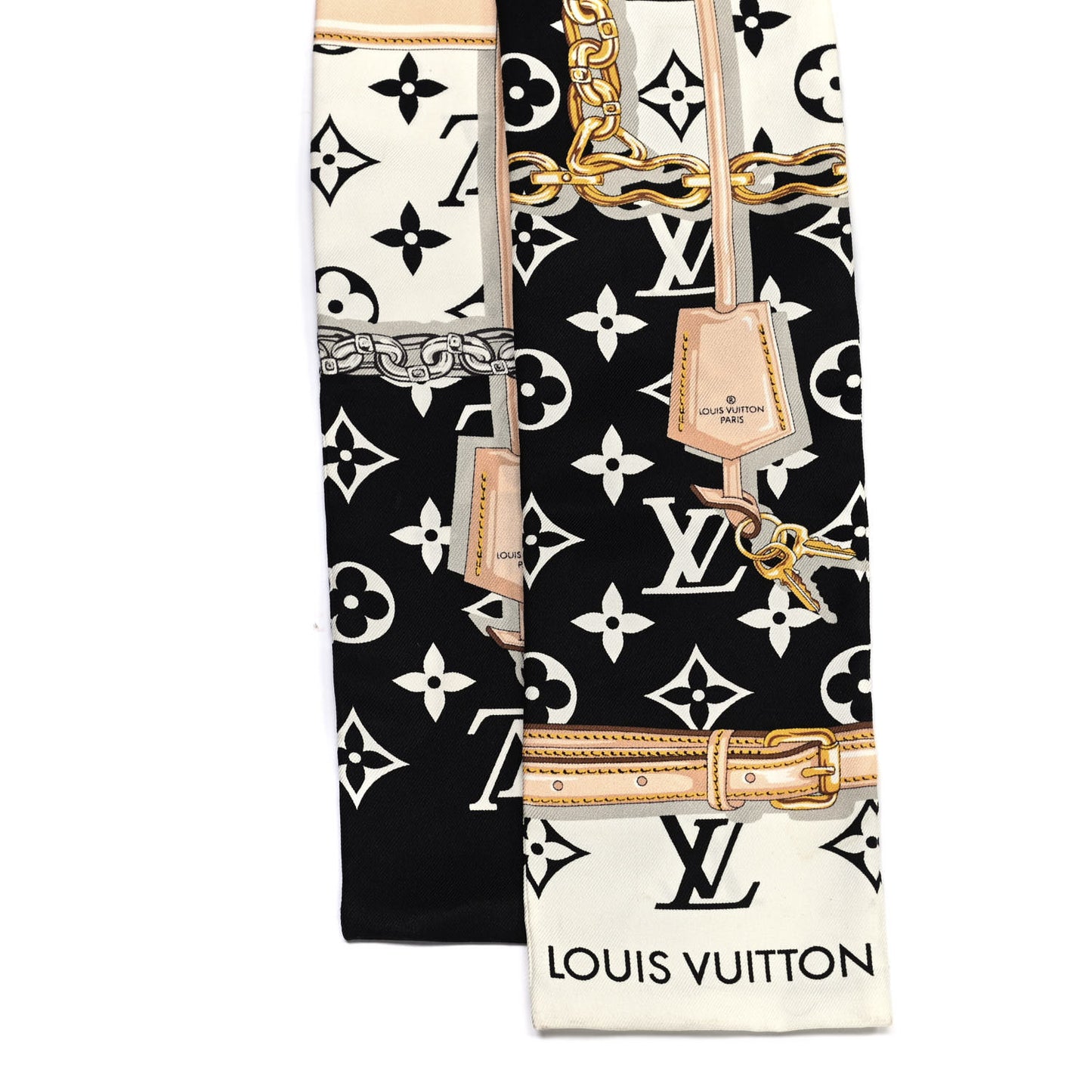 Silk Monogram Confidential Bandeau Black