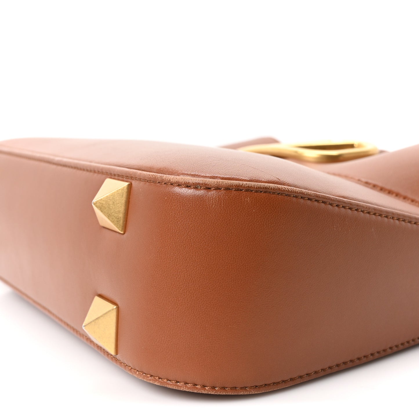 Nappa Stud Sign Hobo Saddle Brown
