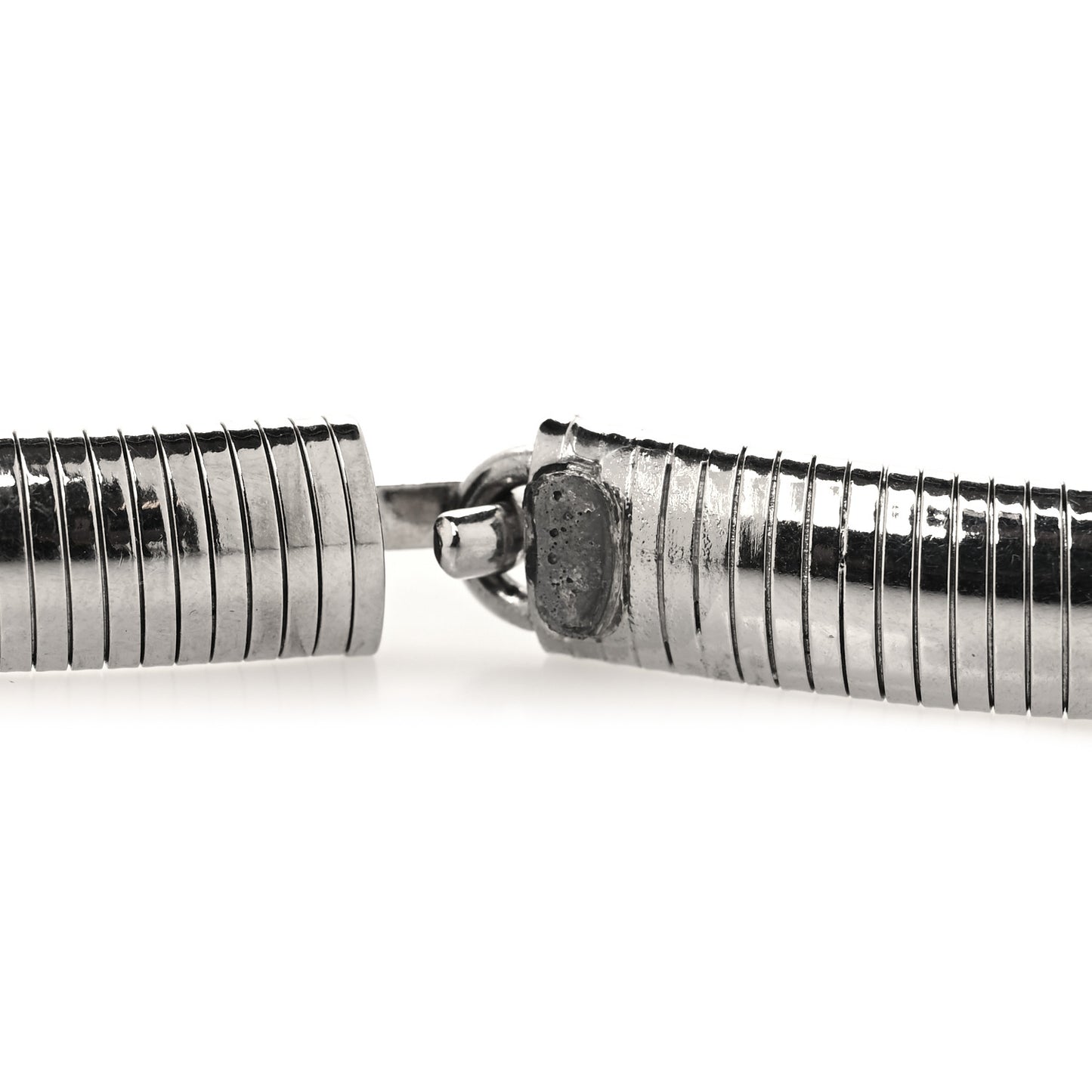 Metal CC Snake Belt Silver
