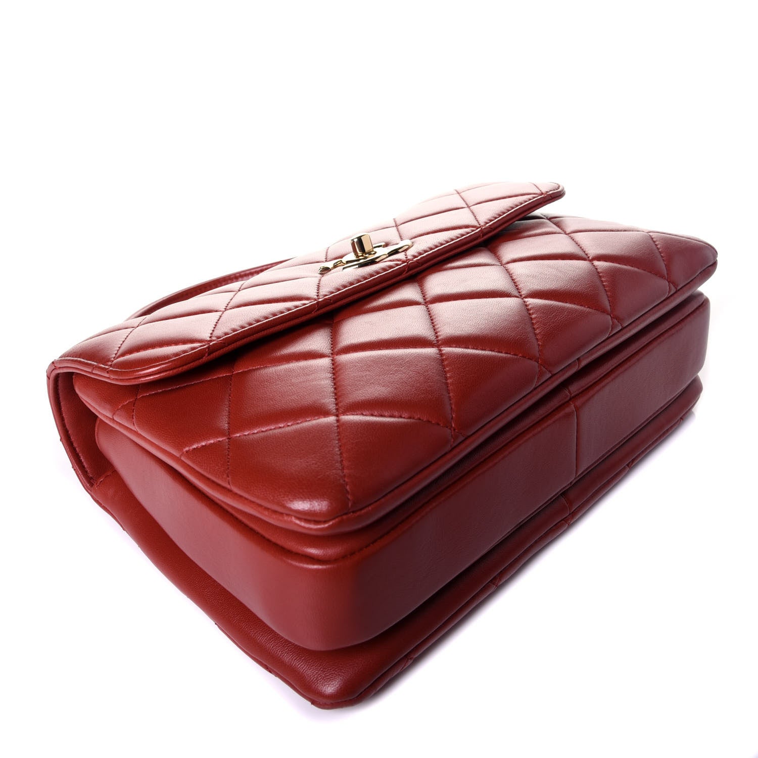 Chanel Lambskin Quilted Small Trendy CC Flap Dual Handle Bag Red 5 of 11