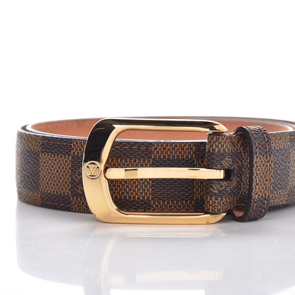 Louis Vuitton Damier Ebene 30mm Ellipse Belt 80 32 4 of 10