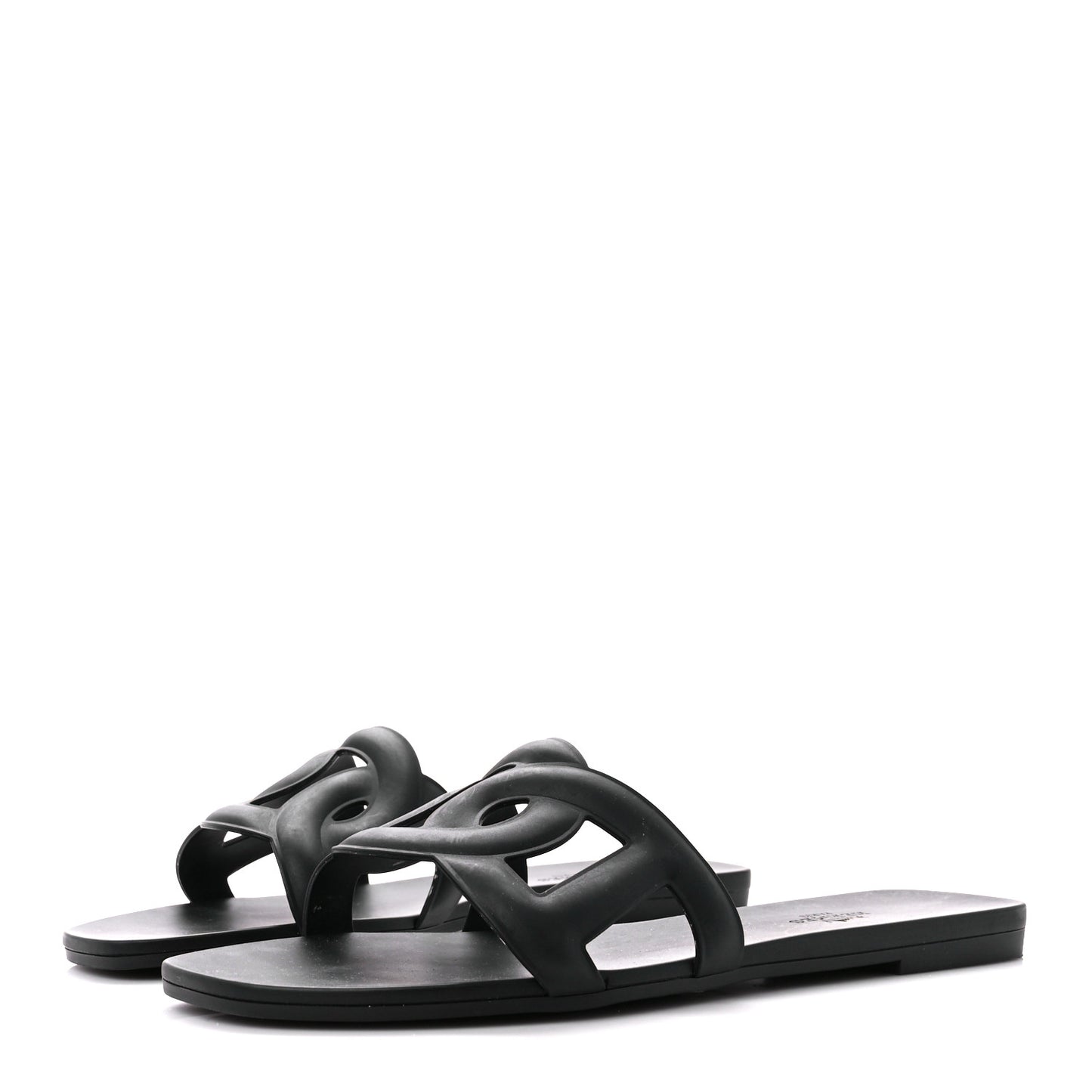 Rubber Aloha Sandals 39 Black