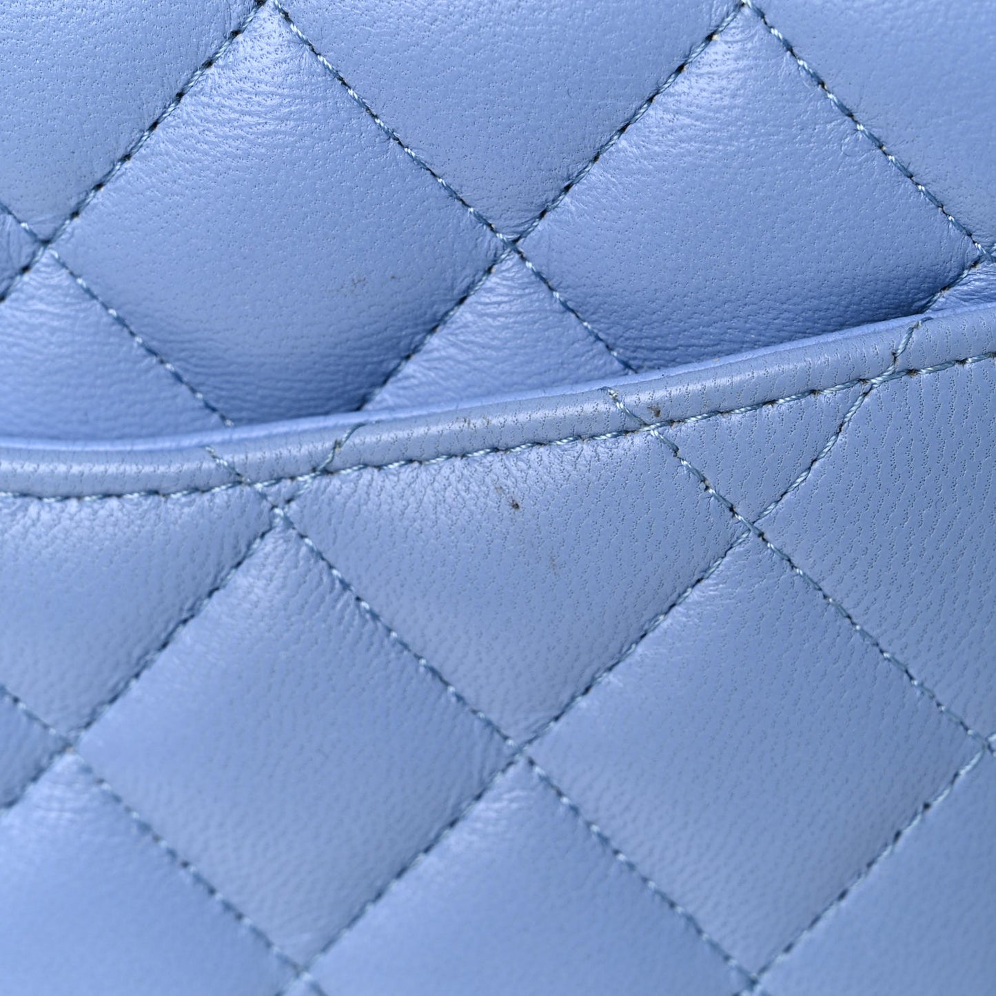 Lambskin Quilted Mini Square Flap Blue