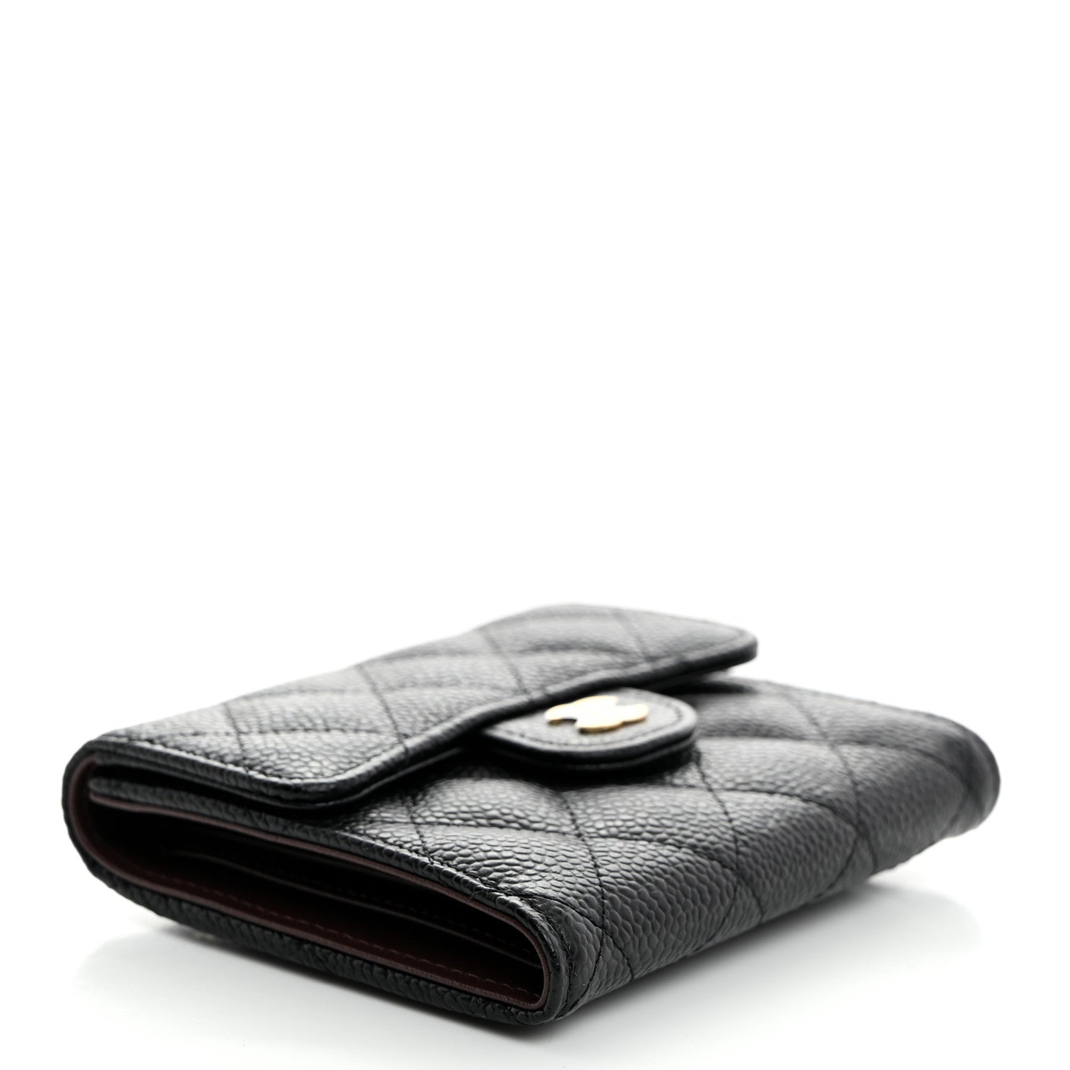Chanel Caviar Quilted Compact Flap Wallet Black 4 of 9