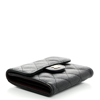Chanel Caviar Quilted Compact Flap Wallet Black 4 of 9