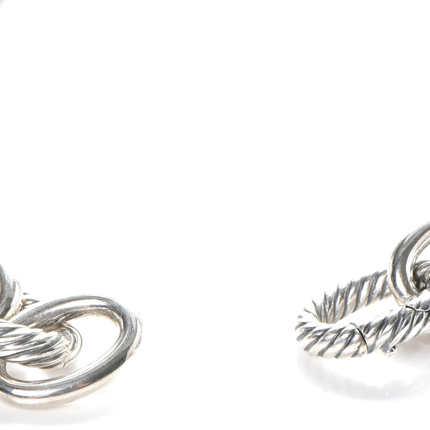 David Yurman Sterling Silver 16mm Large Oval Link Necklace 6 of 6