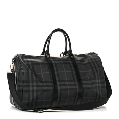 Burberry Nylon Smoked Check Duffle Bag Black 2 of 14