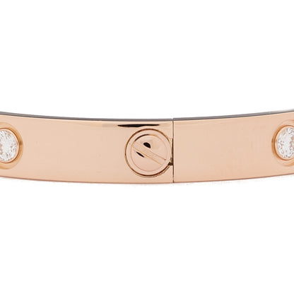 Cartier 18K Pink Gold 10 Diamond LOVE Bracelet 16 4 of 8