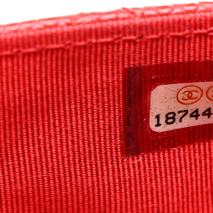 Chanel Caviar Quilted Wallet On Chain WOC Red 8 of 12
