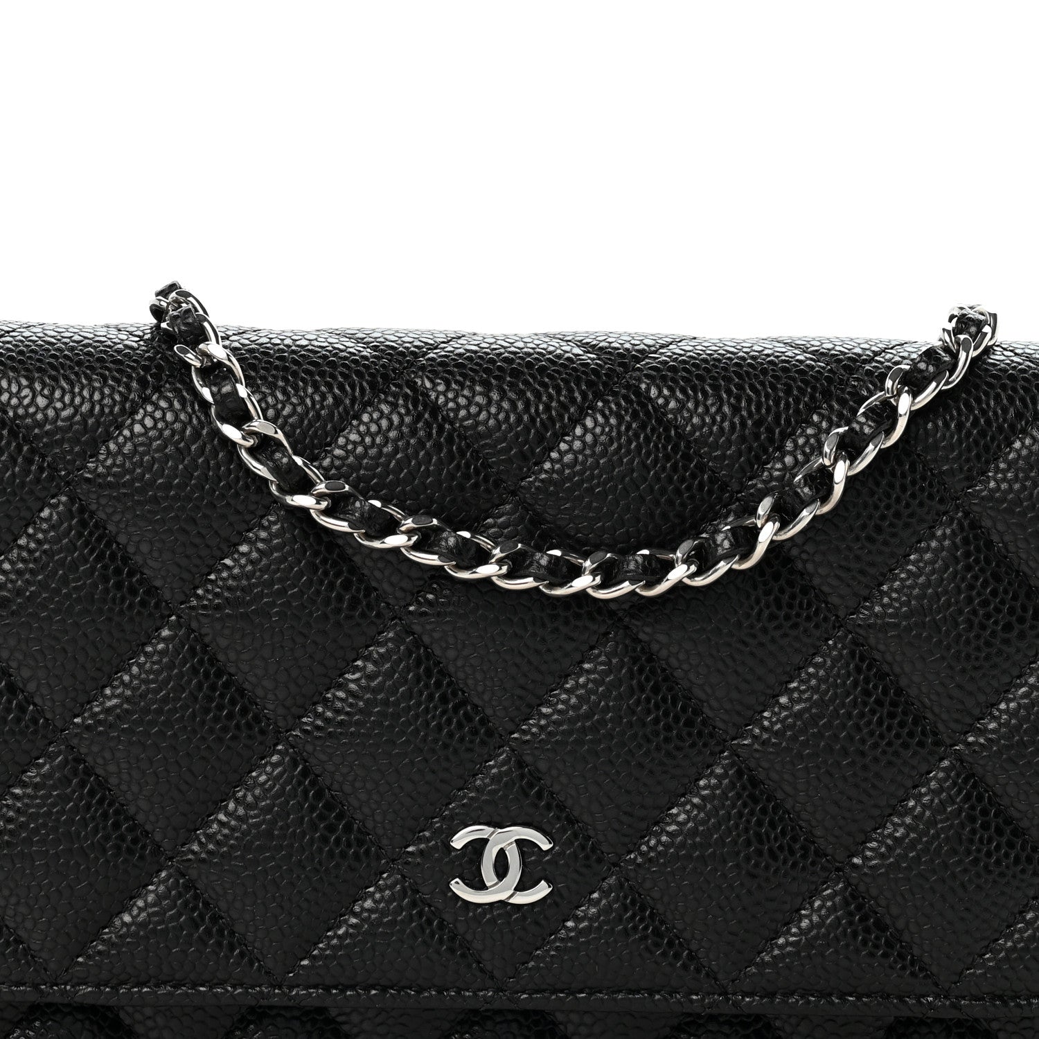 Chanel Caviar Quilted Wallet on Chain WOC Black 9 of 14