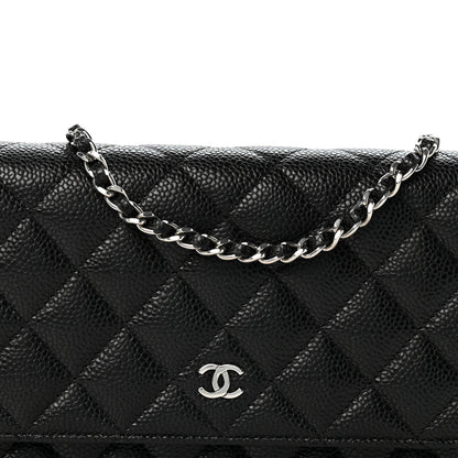 Chanel Caviar Quilted Wallet on Chain WOC Black 9 of 14
