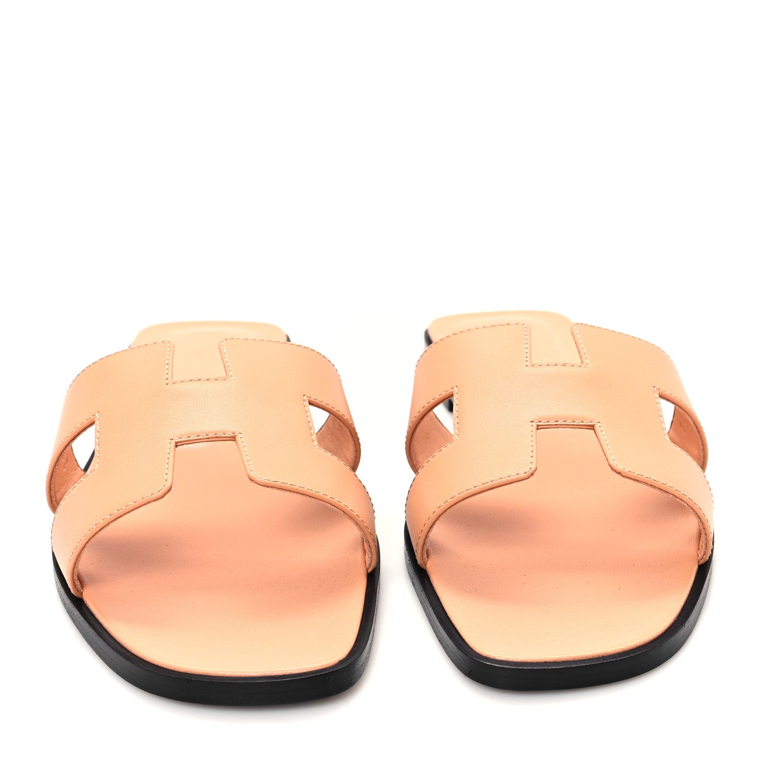 Hermes Box Calfskin Oran Sandals 40.5 Granit Rose 3 of 10