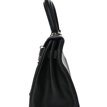 Hermes Togo Verso Kelly Retourne 35 Black Bleu Agate 11 of 14